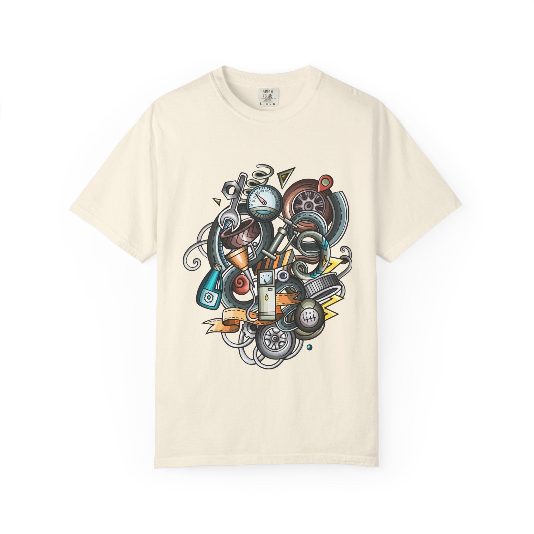 Abstract Vintage Motors T-Shirt — Retro Automotive Graphic Tee