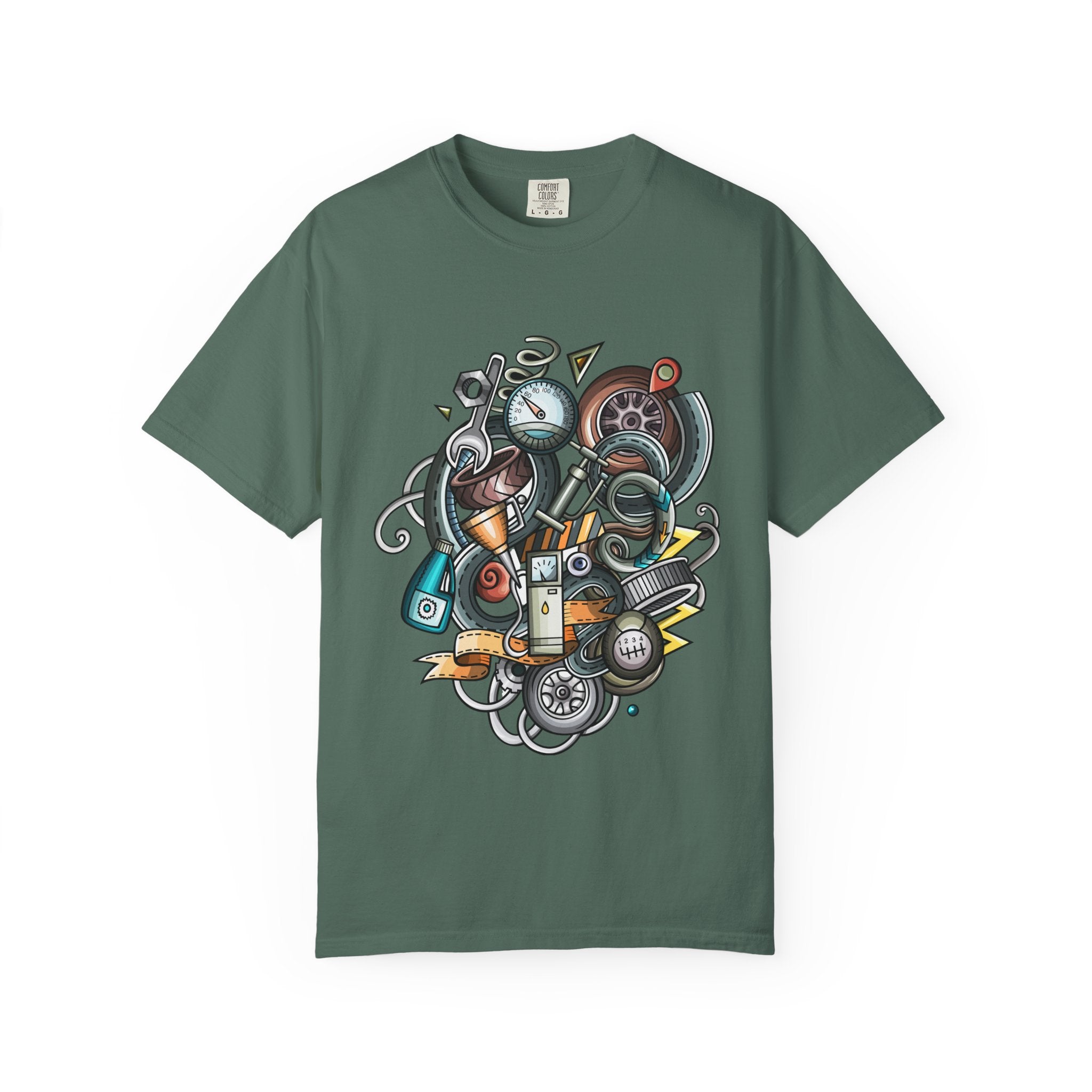 Abstract Vintage Motors T-Shirt — Retro Automotive Graphic Tee