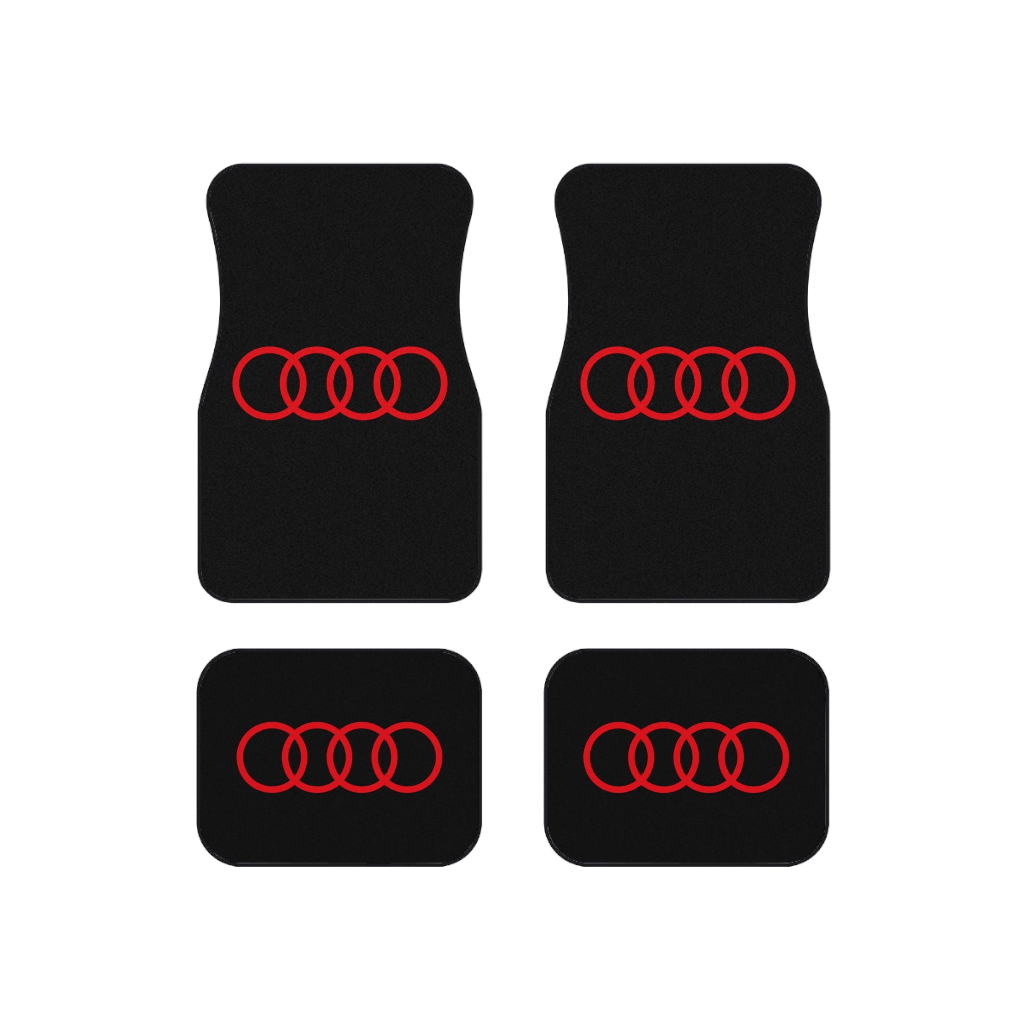 Audi Red Rings Car Floor Mats — Set of 4