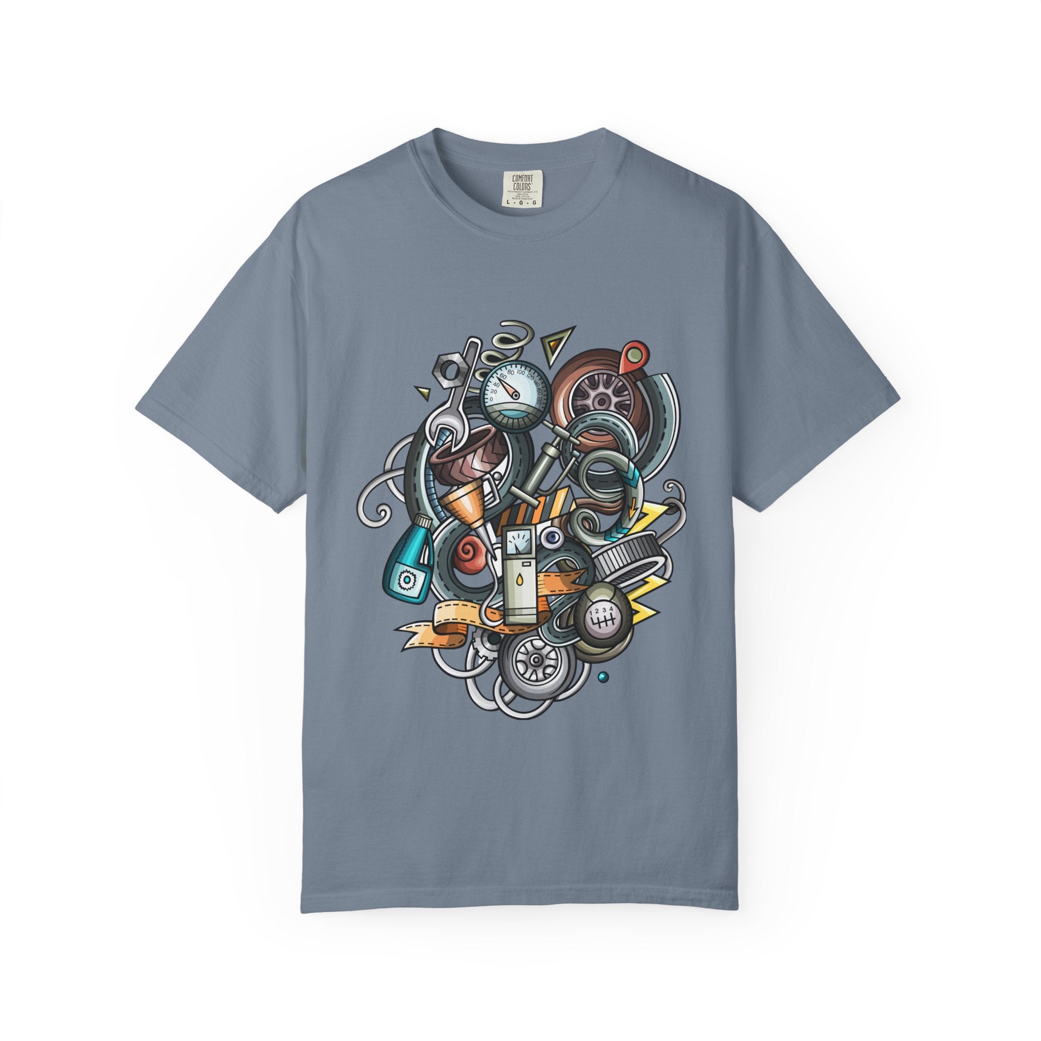 Abstract Vintage Motors T-Shirt — Retro Automotive Graphic Tee