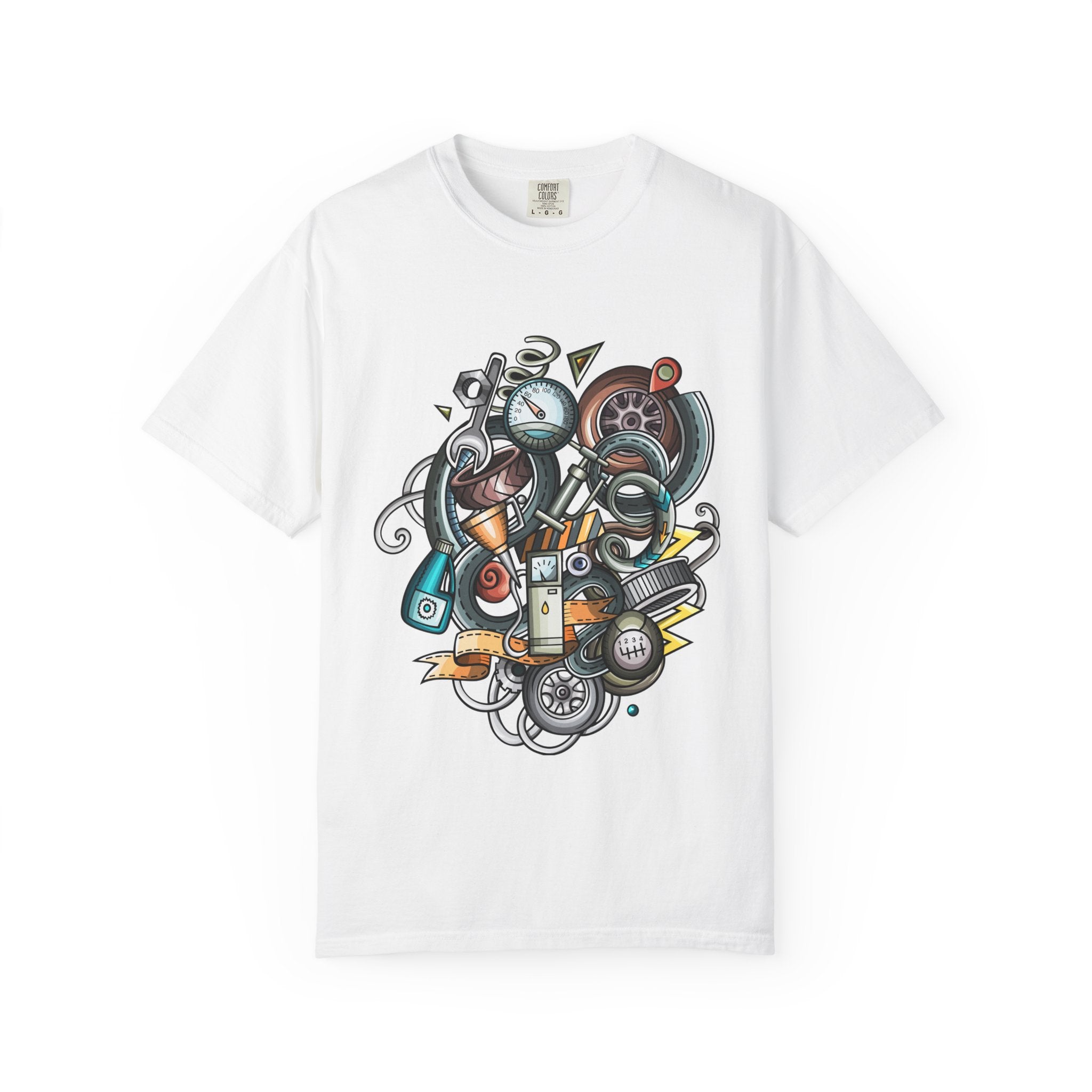Abstract Vintage Motors T-Shirt — Retro Automotive Graphic Tee