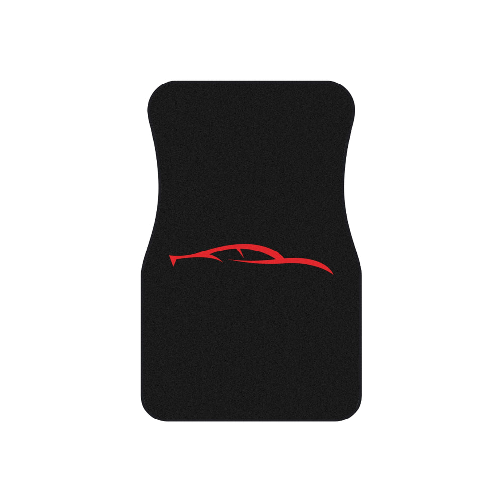 Red Silhouette Car Floor Mats (Set of 4)