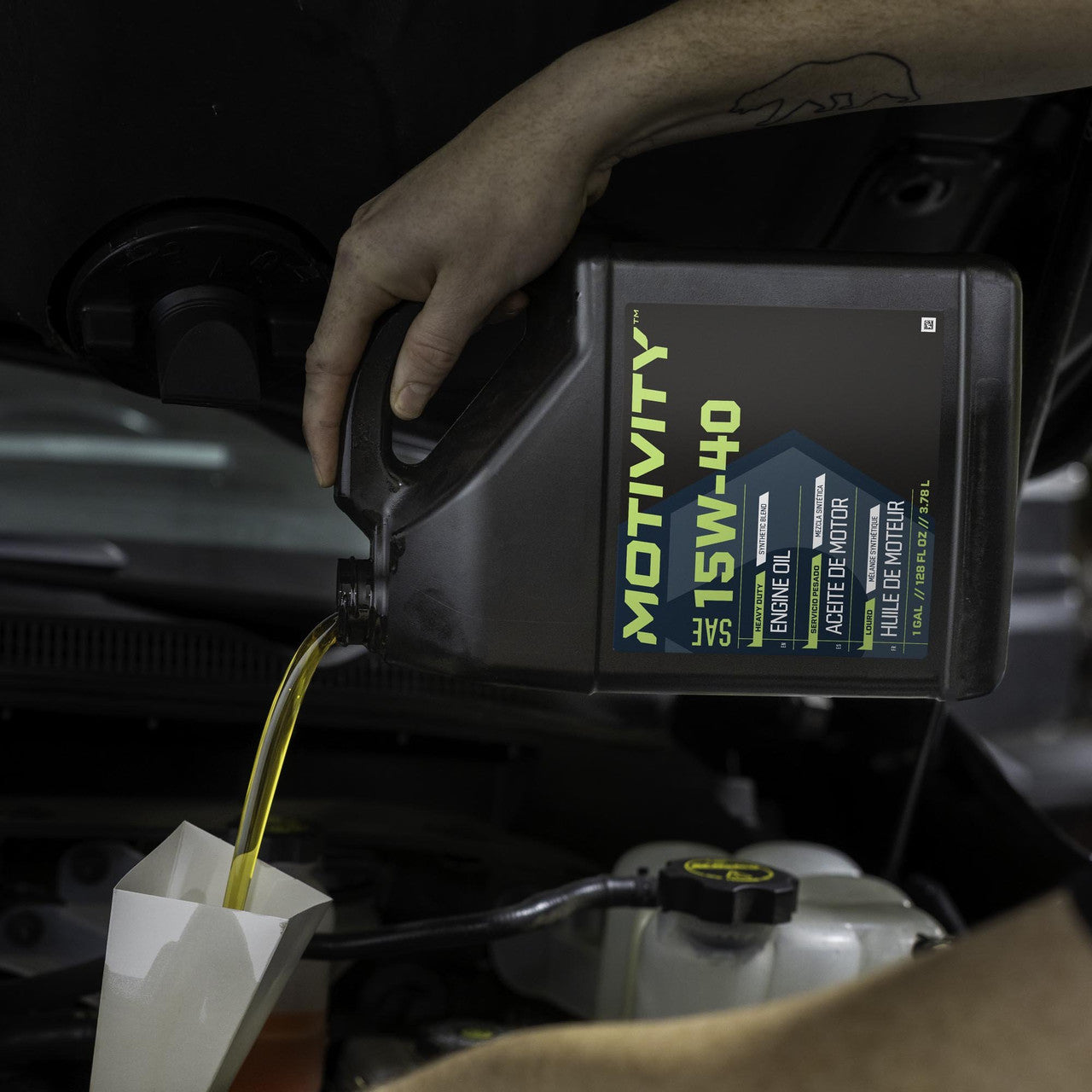Motivity HD 15W40 Synthetic Oil Change Kit Fits Ram 2500 3500 4500 5500 6.7L/5.9L Cummins 1989-2024 - 4 Gallons
